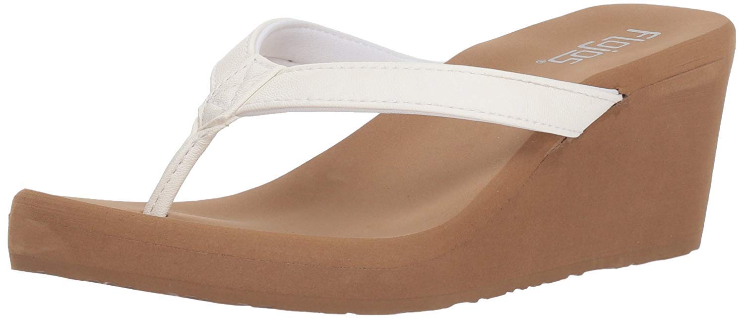 Chancletas Flojos Olivia Para Mujer, Blanco/bronceado, Talla 6 - Venta Internacional.