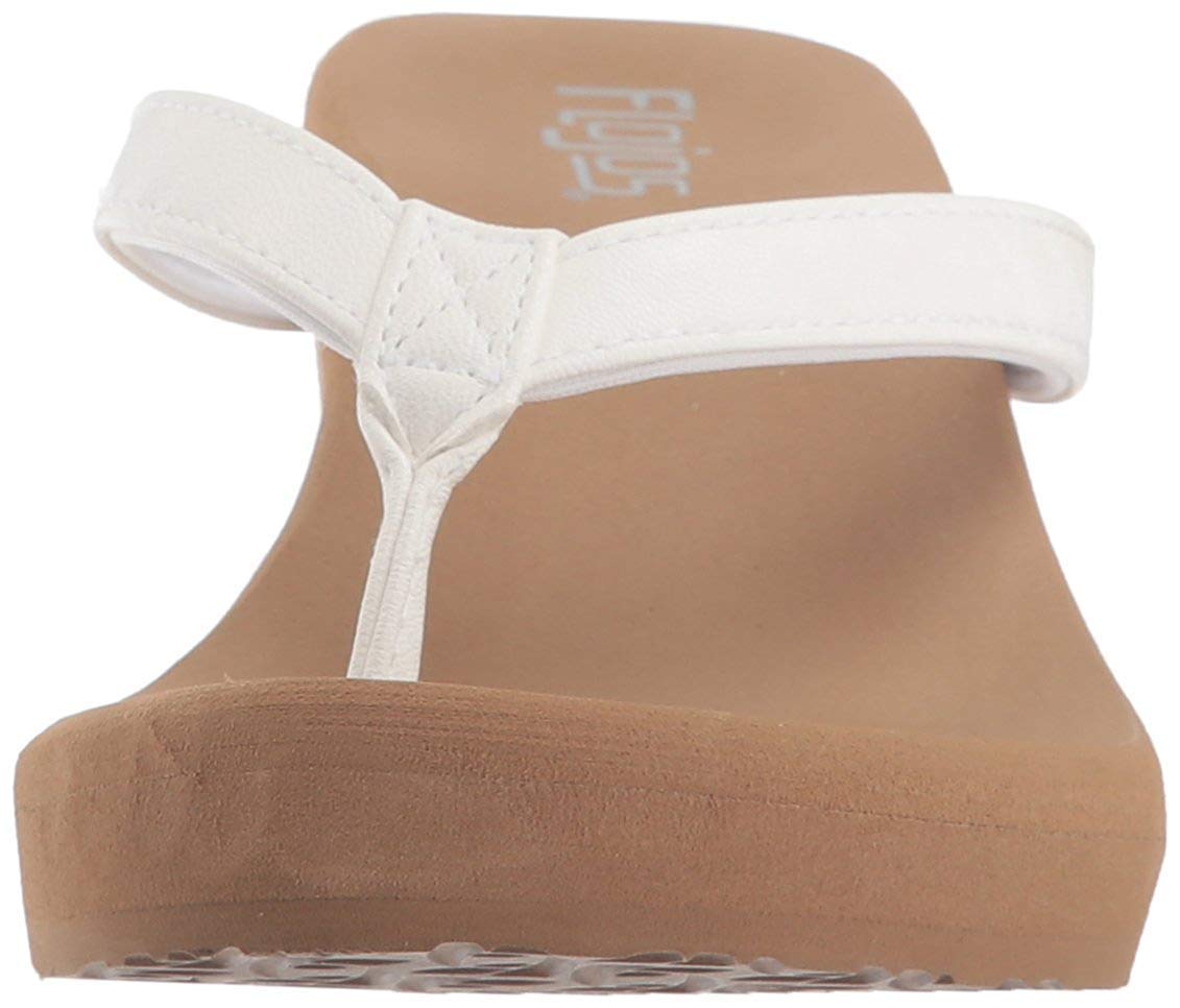 Foto 4 pulgar | Chancletas Flojos Olivia Para Mujer, Blanco/bronceado, Talla 6 - Venta Internacional.