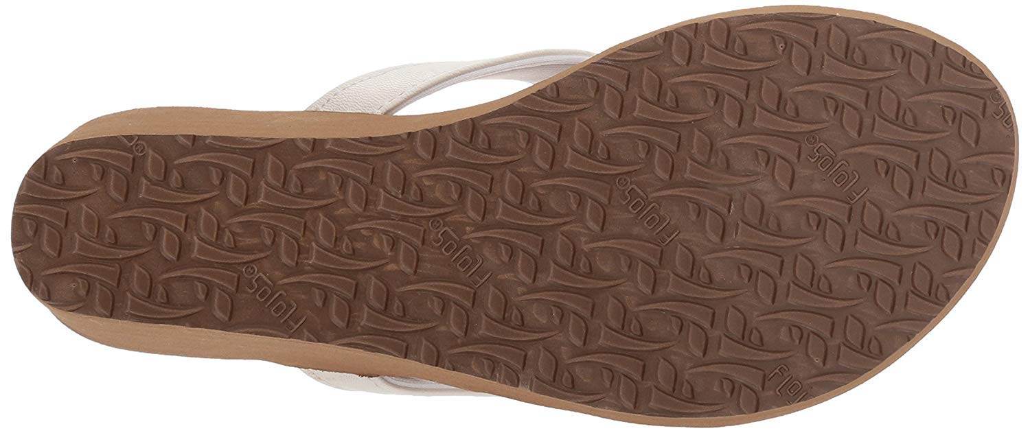 Foto 5 | Chancletas Flojos Olivia Para Mujer, Blanco/bronceado, Talla 6 - Venta Internacional.