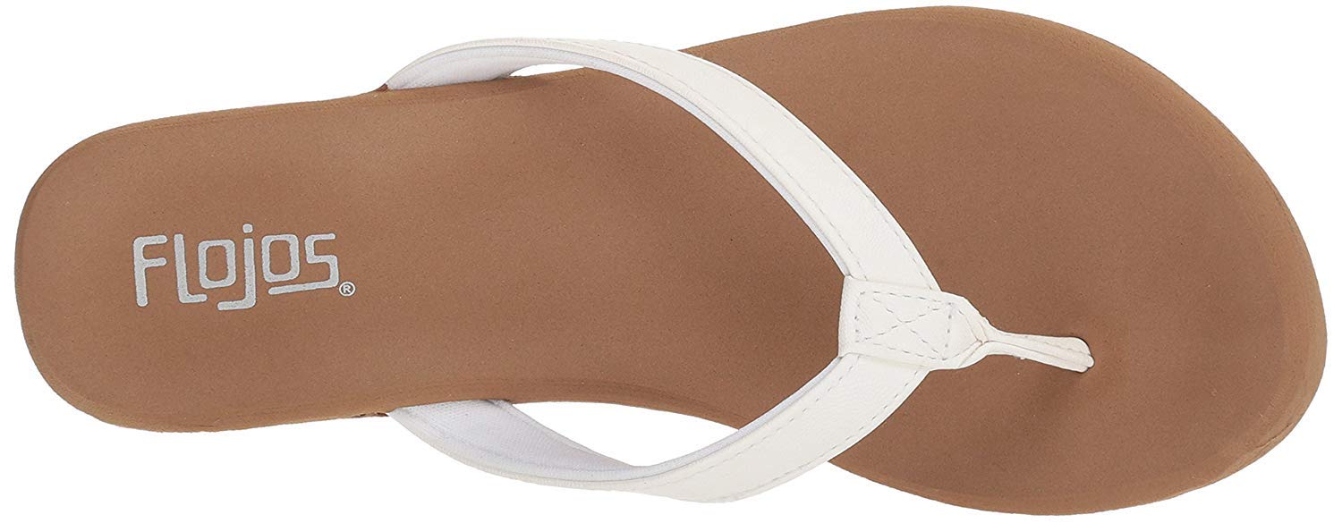 Foto 7 pulgar | Chancletas Flojos Olivia Para Mujer, Blanco/bronceado, Talla 6 - Venta Internacional.