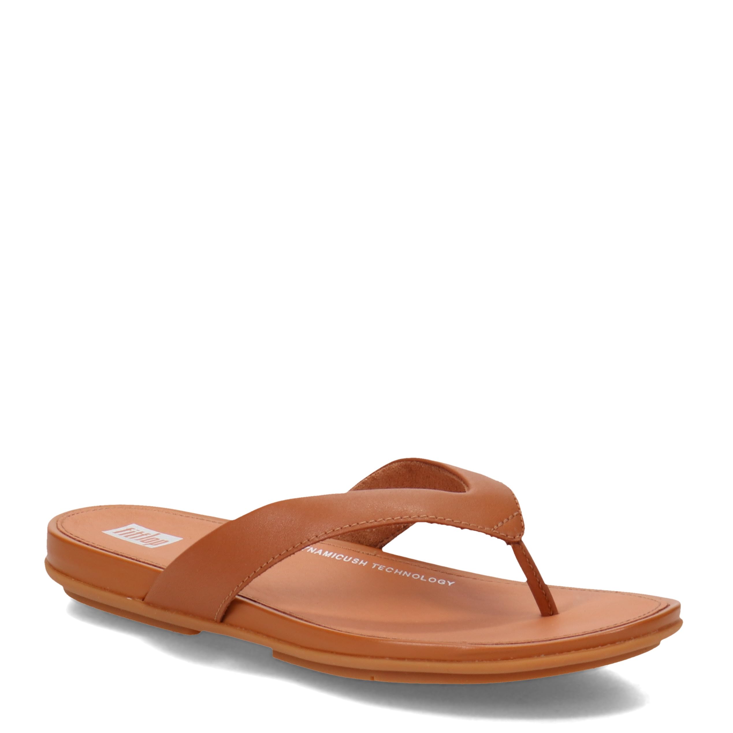 Chanclas Fitflop Gracie Leather Eo8592-080, Color Canela Claro - Venta Internacional.