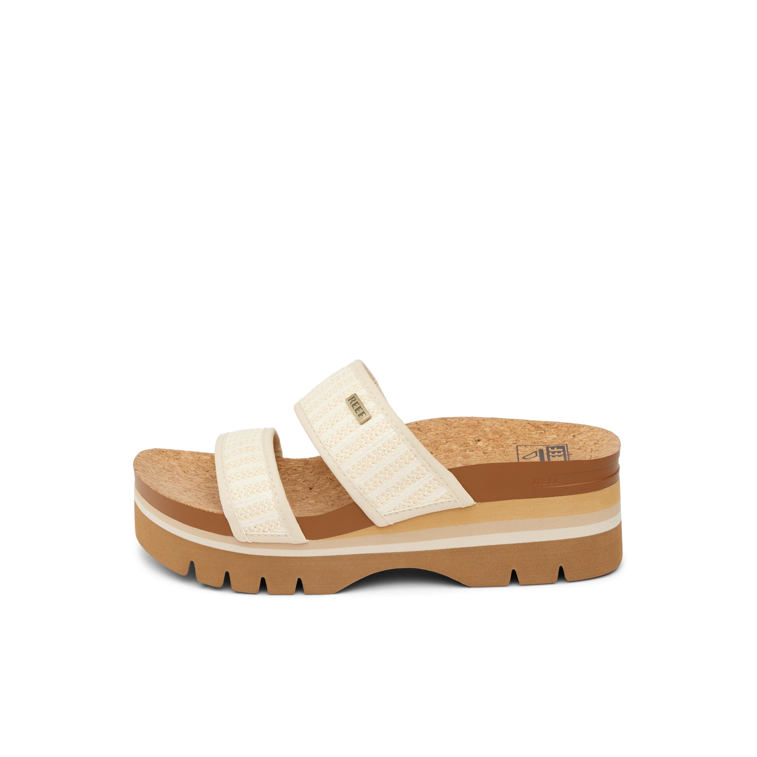 Sandalia Reef Cushion Vista Higher Para Mujer Con Plataforma Raffia 9.5us - Venta Internacional.