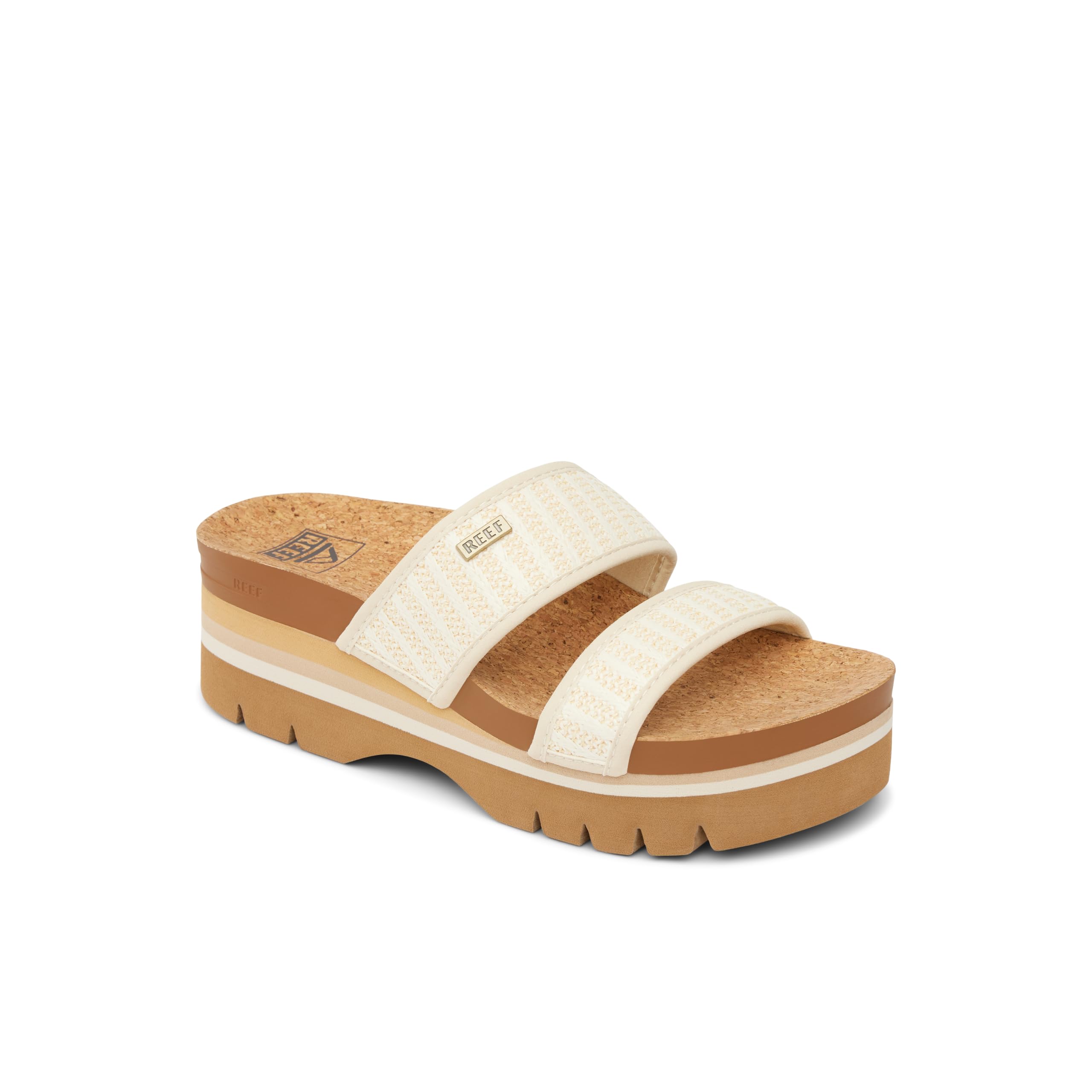 Foto 3 pulgar | Sandalia Reef Cushion Vista Higher Para Mujer Con Plataforma Raffia 9.5us - Venta Internacional.