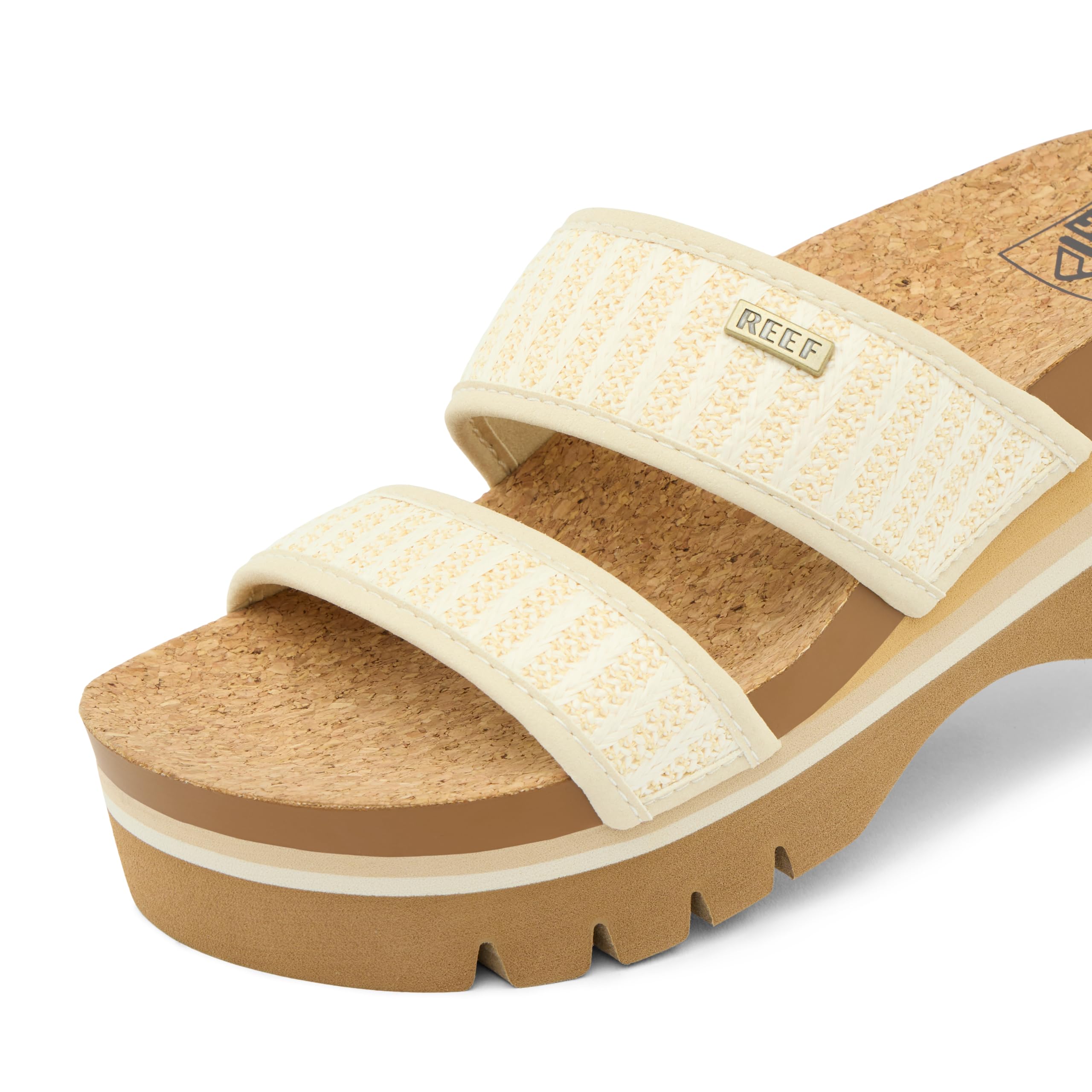 Foto 7 pulgar | Sandalia Reef Cushion Vista Higher Para Mujer Con Plataforma Raffia 9.5us - Venta Internacional.