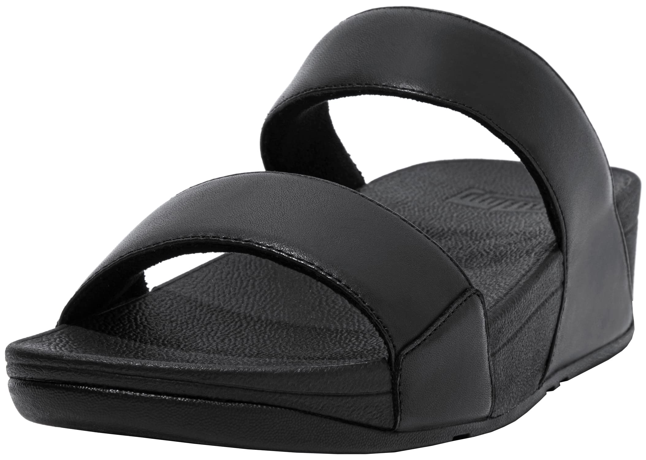 Slides Fitflop Lulu Leather Ed4090-040 Para Mujer - Negro - Venta Internacional.