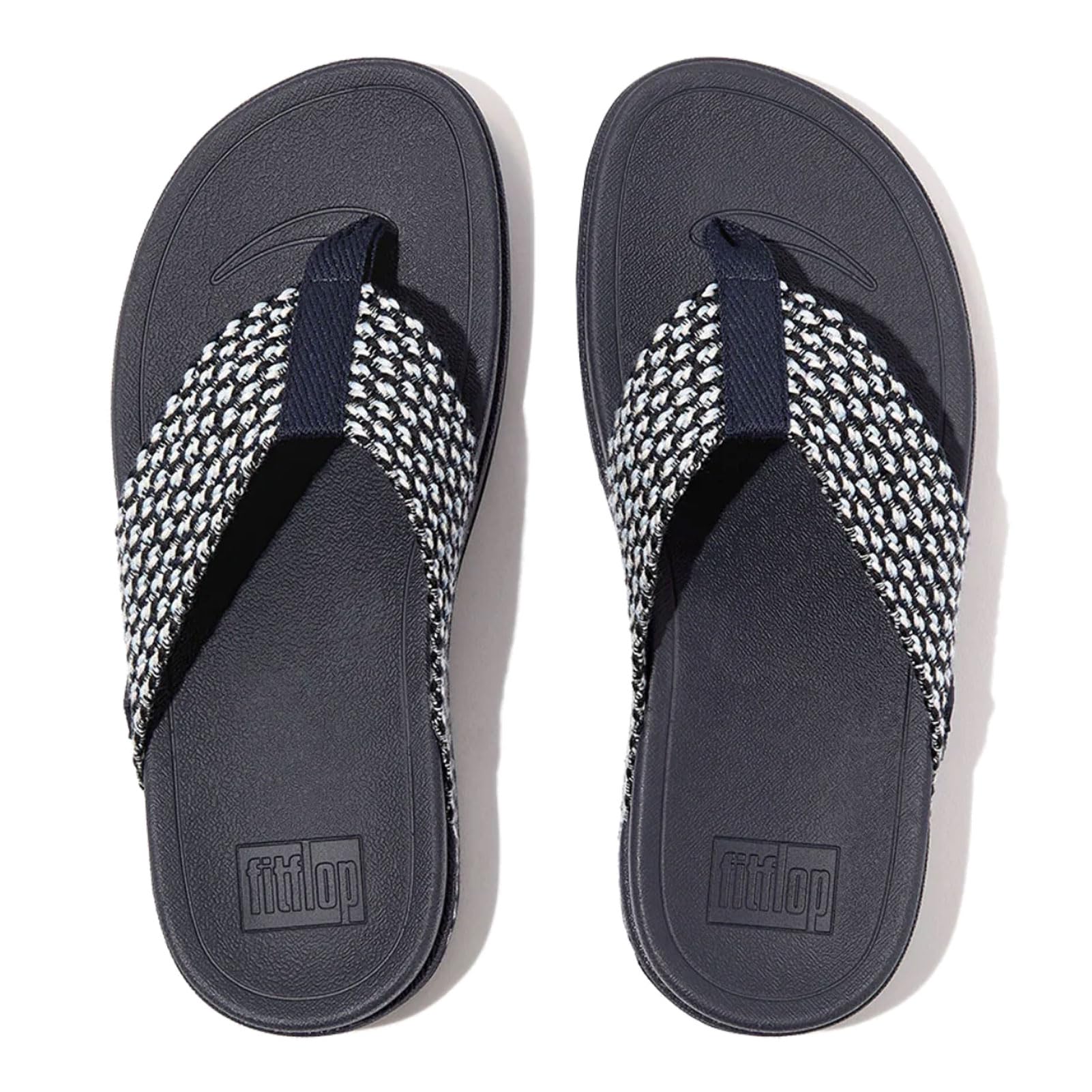 Foto 2 | Sandalias Fitflop Surfa Con Correas Multitonos, Puntera, Cuña, Para Mujer - Venta Internacional.