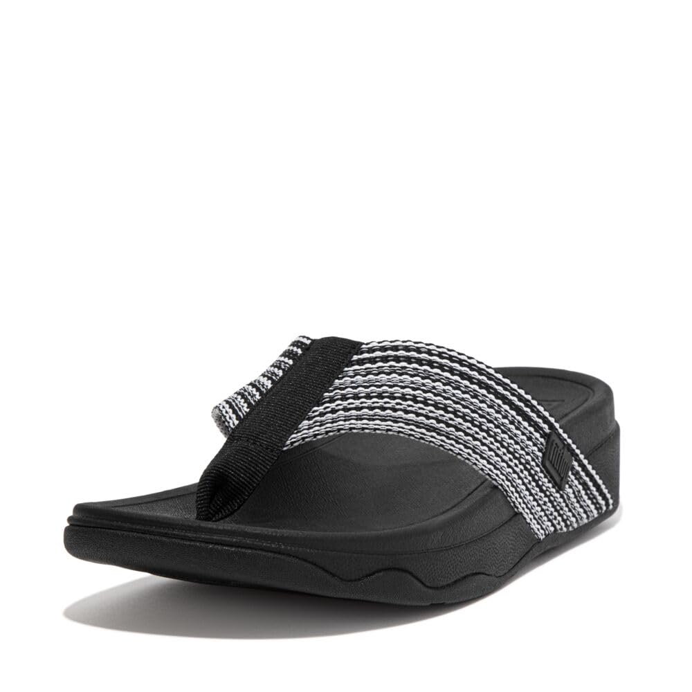 Sandalias Fitflop Surfa H84090-080 Para Hombre, Color Negro, Talla 10us - Venta Internacional.