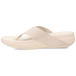 Foto 1 | Sandalias Fitflop Surfa Con Correas Multitonos, Puntera, Cuña, Beige - Venta Internacional.