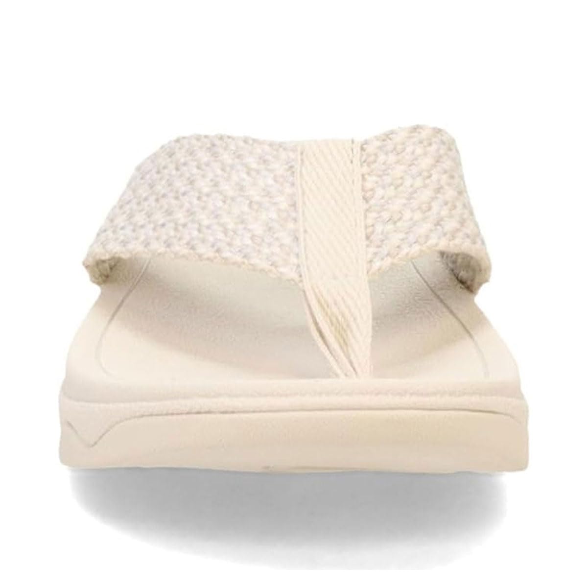 Foto 4 pulgar | Sandalias Fitflop Surfa Con Correas Multitonos, Puntera, Cuña, Beige - Venta Internacional.