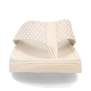 Foto 3 | Sandalias Fitflop Surfa Con Correas Multitonos, Puntera, Cuña, Beige - Venta Internacional.