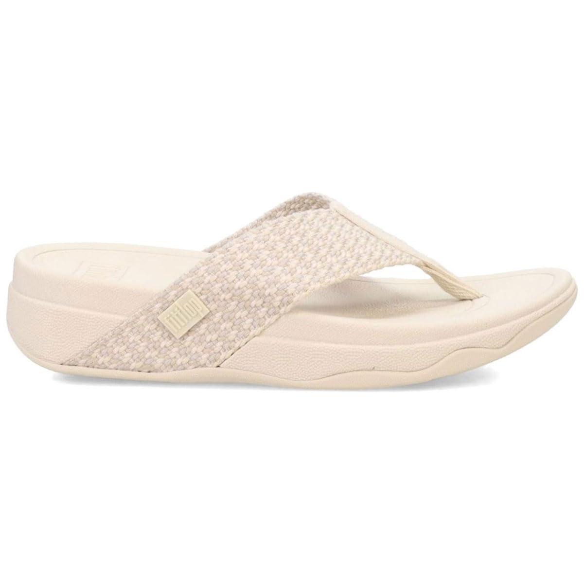 Foto 5 pulgar | Sandalias Fitflop Surfa Con Correas Multitonos, Puntera, Cuña, Beige - Venta Internacional.