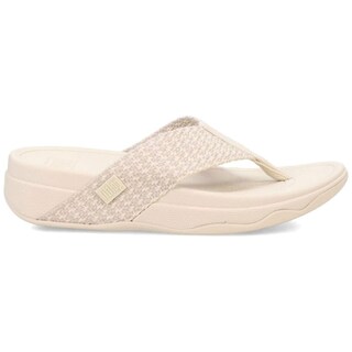 Foto 4 | Sandalias Fitflop Surfa Con Correas Multitonos, Puntera, Cuña, Beige - Venta Internacional.