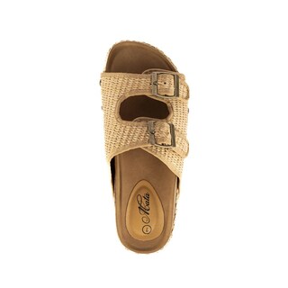 Foto 4 | Sandalia Plataforma Hebilla Doble Para Mujer Walki Anastasia Beige
