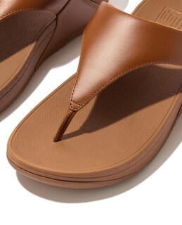 Foto 2 | Sandalias Fitflop Lulu, Puntera De Piel, Color Canela Claro, Talla 8, Para Mujer - Venta Internacional.