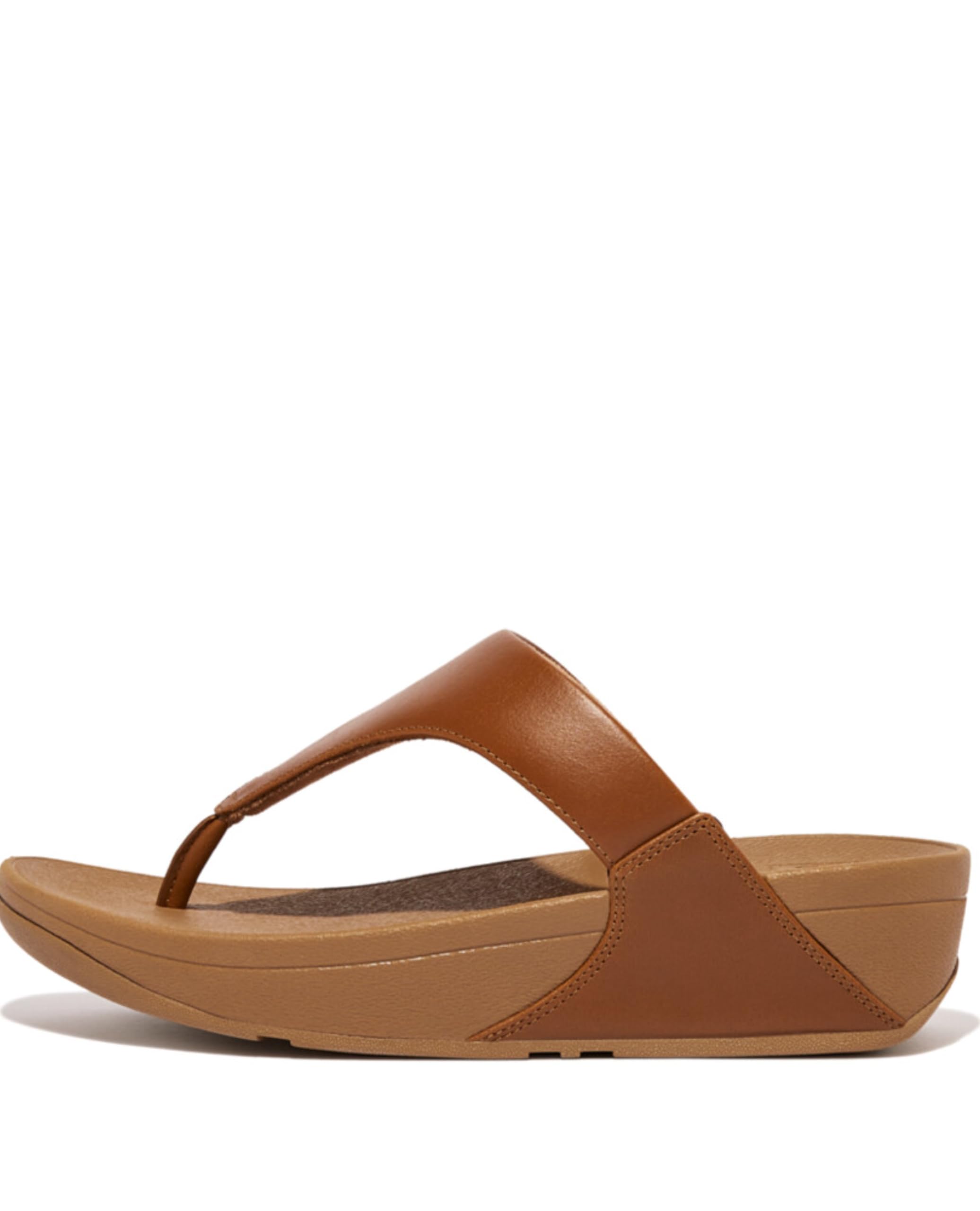 Foto 6 pulgar | Sandalias Fitflop Lulu, Puntera De Piel, Color Canela Claro, Talla 8, Para Mujer - Venta Internacional.