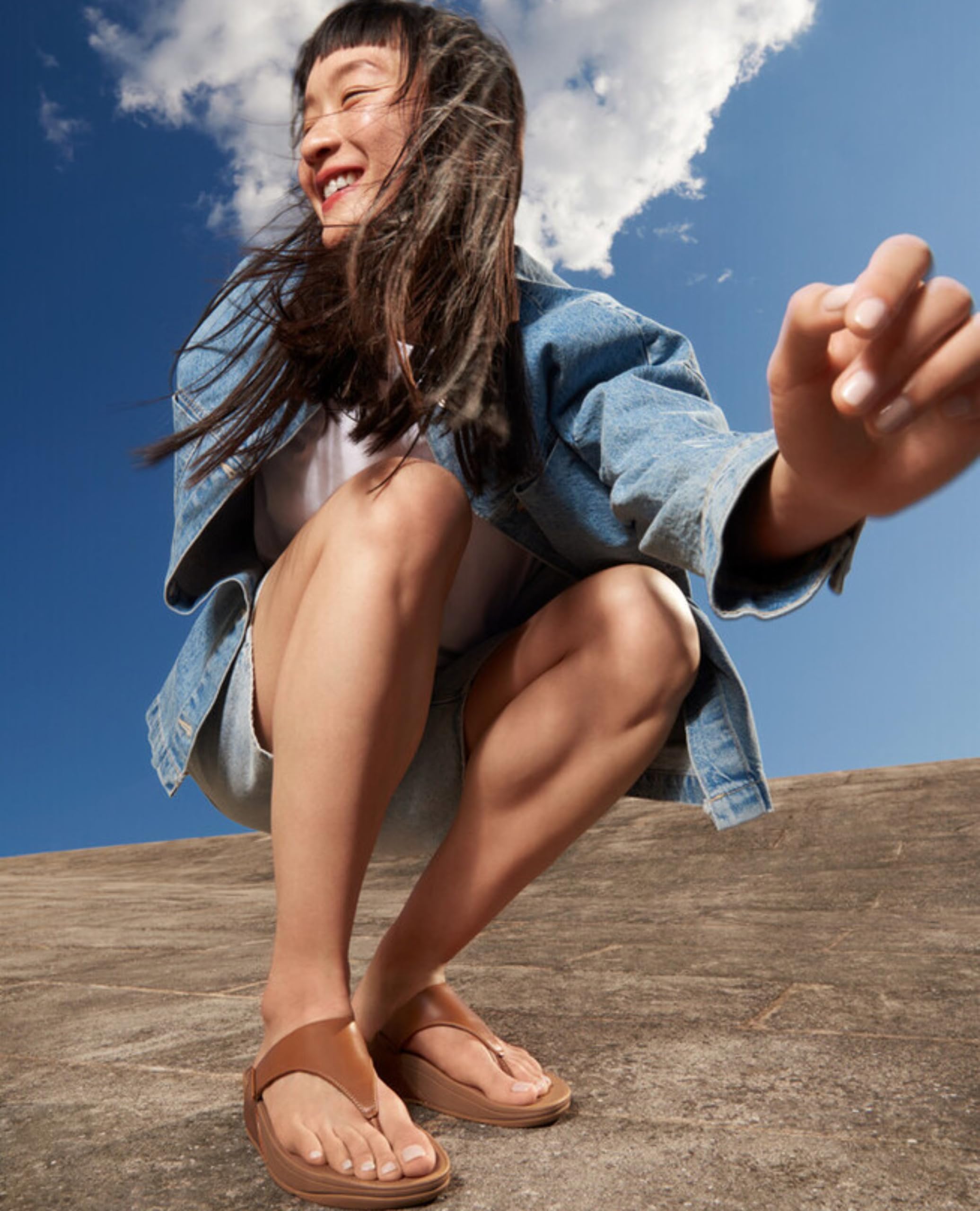 Foto 8 pulgar | Sandalias Fitflop Lulu, Puntera De Piel, Color Canela Claro, Talla 8, Para Mujer - Venta Internacional.