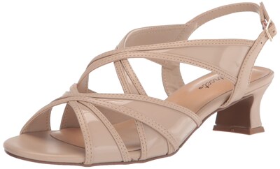 Foto 1 | Sandalia Con Tacón Easy Street Tristen Para Mujer, Color Nude, Talla 8.5 - Venta Internacional.