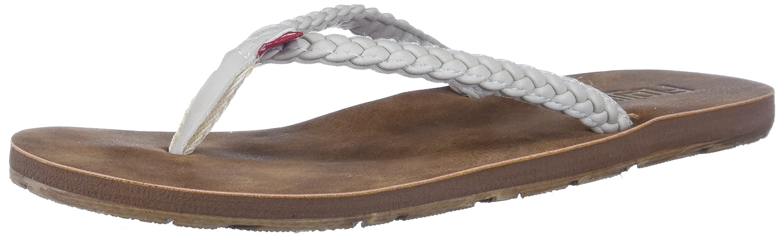 Sandalia Flojos Harper Para Mujer, Color Marfil/marrón, Talla 9 - Venta Internacional.