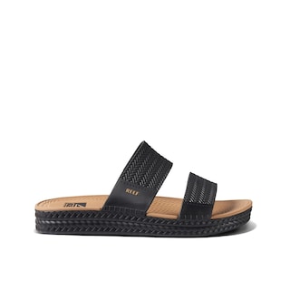 Foto 3 | Sandalia Slide Reef Water Vista Para Mujer, Color Negro/marrón, Talla 5 - Venta Internacional.