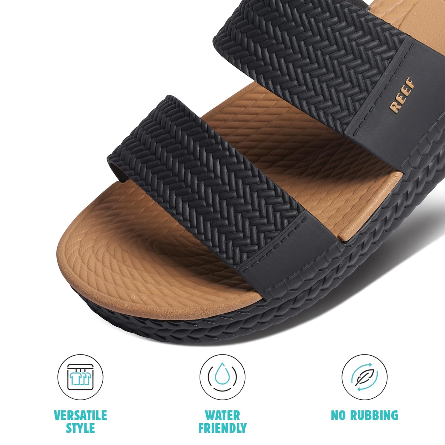 Foto 6 pulgar | Sandalia Slide Reef Water Vista Para Mujer, Color Negro/marrón, Talla 5 - Venta Internacional.