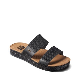Foto 7 | Sandalia Slide Reef Water Vista Para Mujer, Color Negro/marrón, Talla 5 - Venta Internacional.