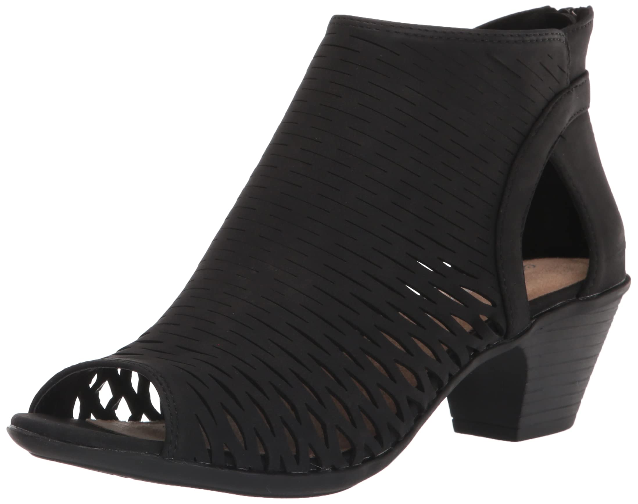 Sandalia Con Tacón Easy Street Sunrise Para Mujer, Color Negro, Talla 8 - Venta Internacional.