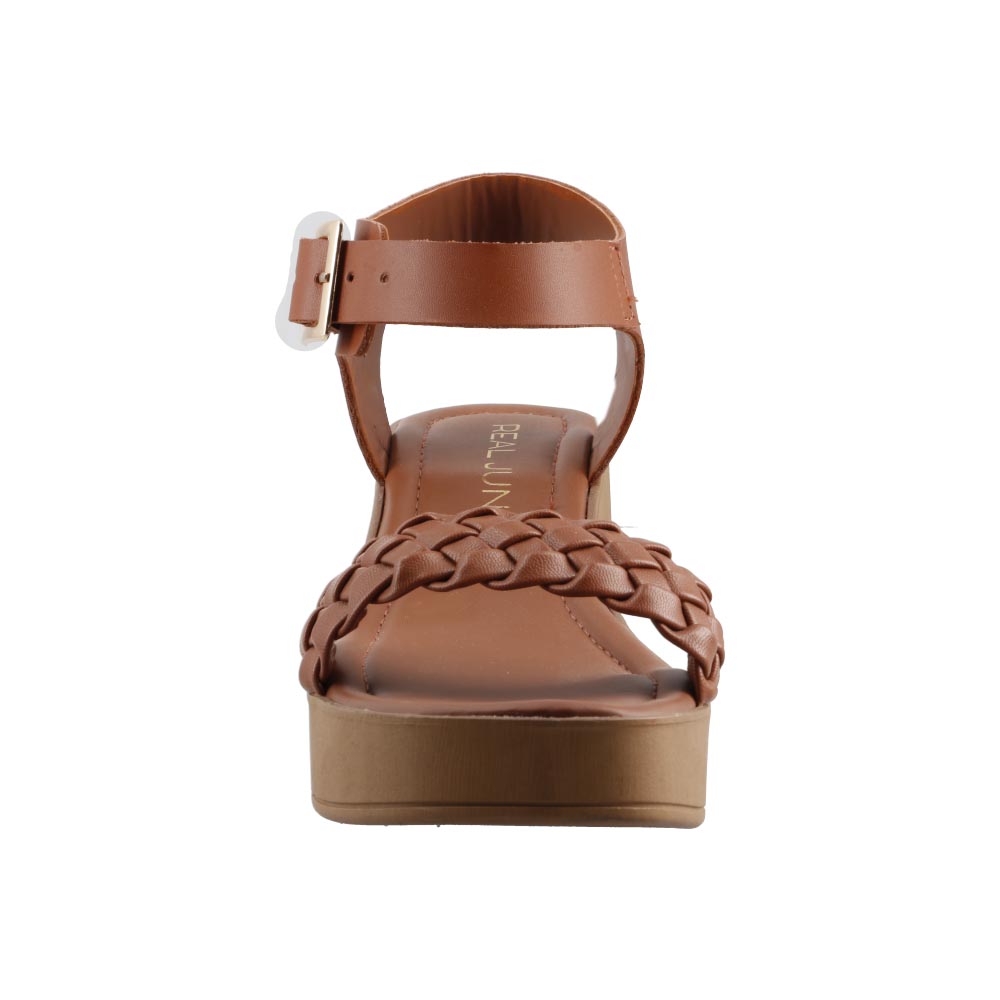 Foto 6 pulgar | Sandalia Real Jungle 21102 Tan/cognac Dama Sandalia De Vestir Tacón Ancho Talla 23 A 26 E