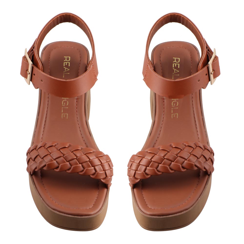 Foto 6 | Sandalia Real Jungle 21102 Tan/cognac Dama Sandalia De Vestir Tacón Ancho Talla 23 A 26 E