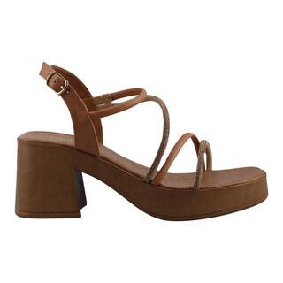 Foto 1 | Sandalia Real Jungle 21107 Madera Casual Para Dama Tacon Ancho Bajo Talla 23 A 26 E