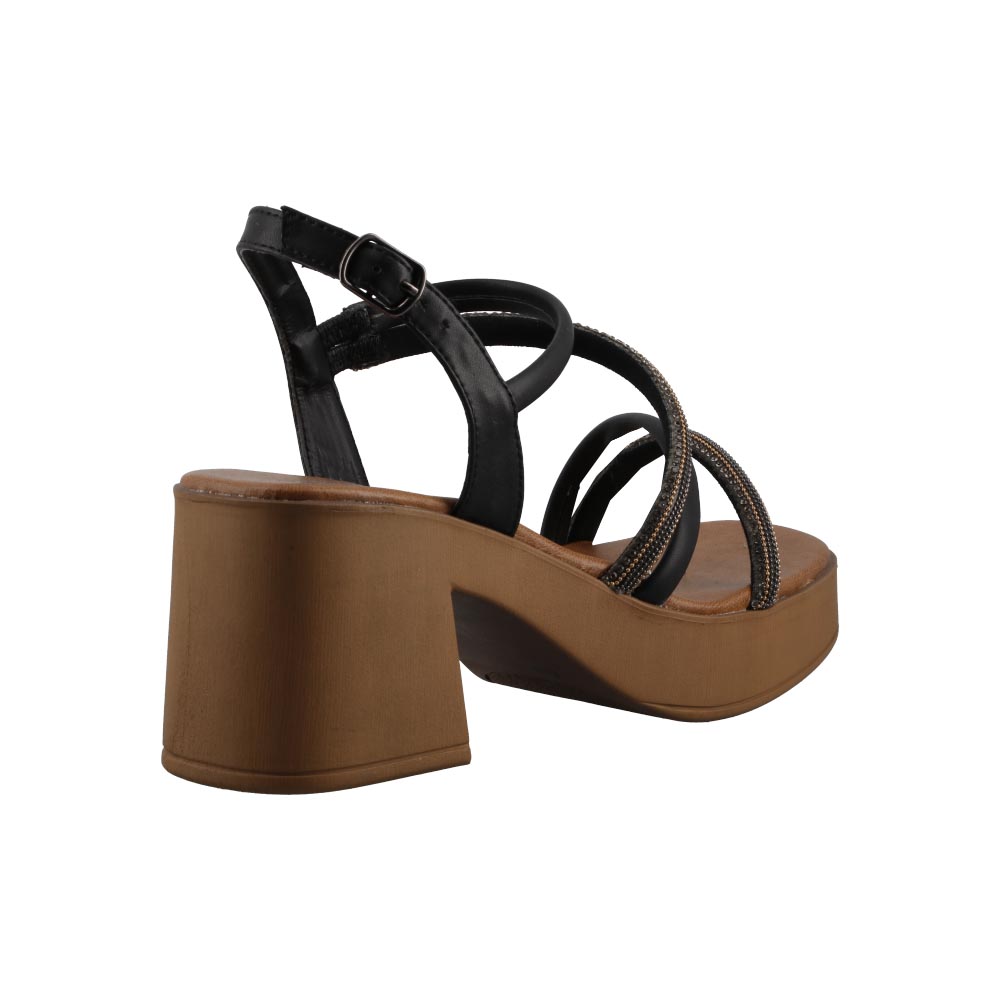 Foto 4 pulgar | Sandalia Real Jungle 21107 Negro Casual Para Dama Tacón Ancho Bajo Talla 23 A 26 E