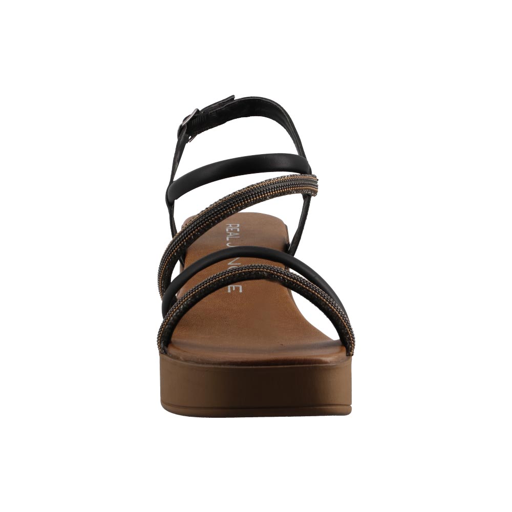 Foto 6 pulgar | Sandalia Real Jungle 21107 Negro Casual Para Dama Tacón Ancho Bajo Talla 23 A 26 E