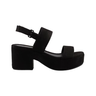 Foto 1 | Sandalias Real Jungle 5105 Negro Durazno Dama Casual Tacón Ancho Talla 23 A 26 E