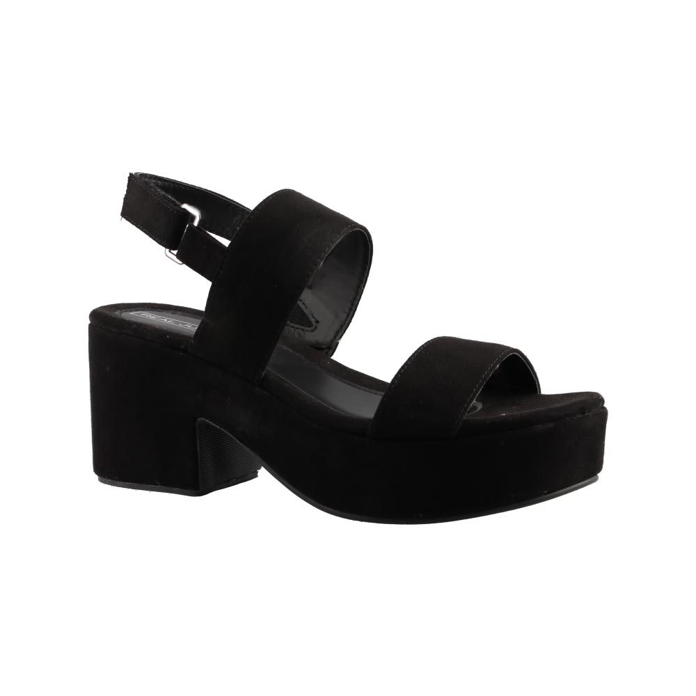 Foto 2 | Sandalias Real Jungle	5105 Negro Durazno Dama Casual Tacón Ancho Talla 23 A 26 E