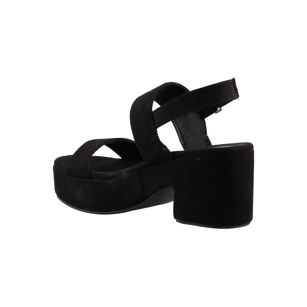 Foto 5 pulgar | Sandalias Real Jungle	5105 Negro Durazno Dama Casual Tacón Ancho Talla 23 A 26 E