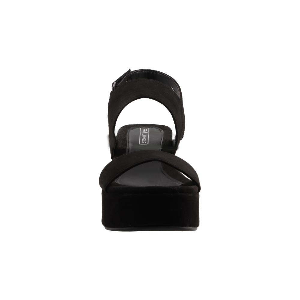 Foto 6 pulgar | Sandalias Real Jungle	5105 Negro Durazno Dama Casual Tacón Ancho Talla 23 A 26 E