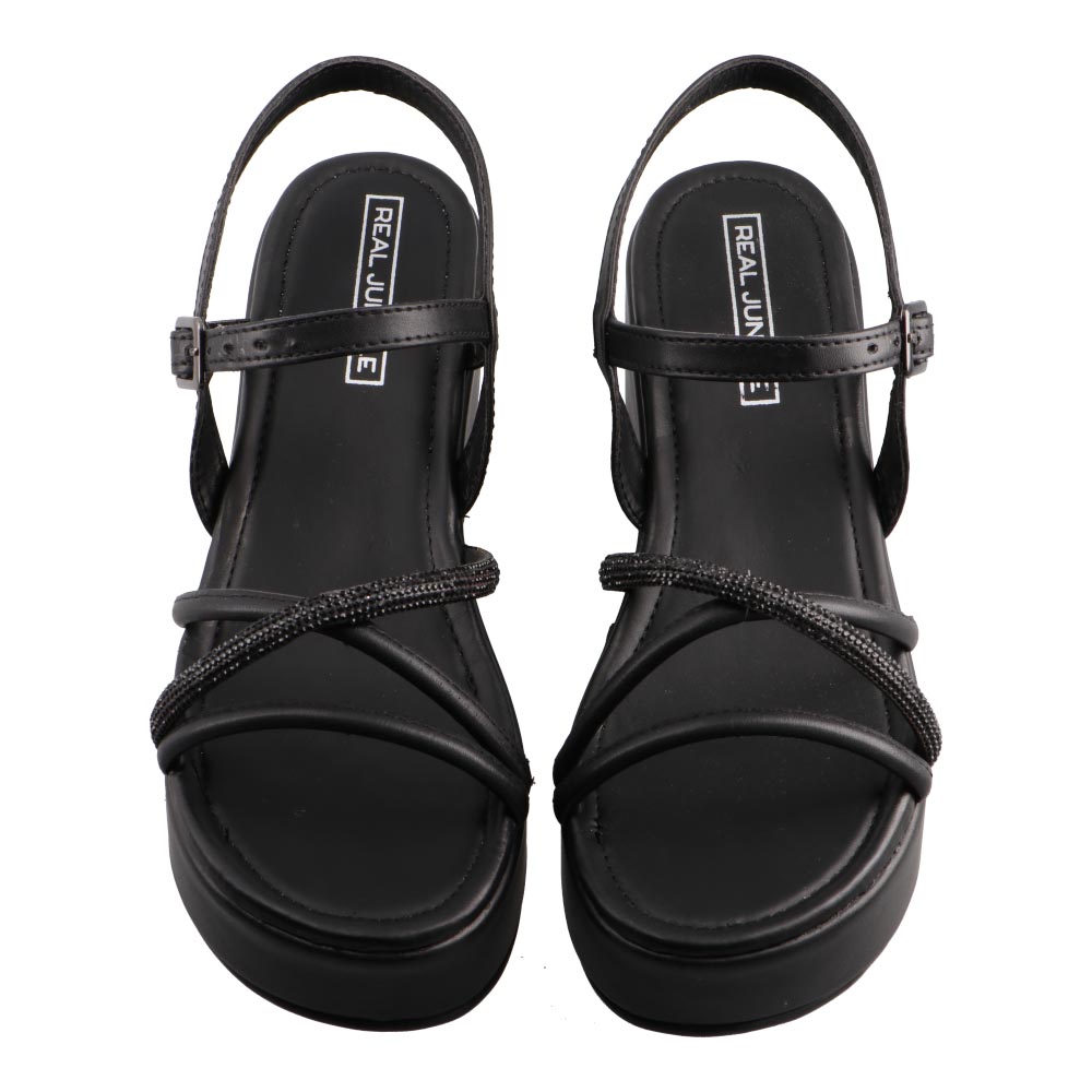 Foto 7 pulgar | Sandalia Real Jungle 5306 Negro Dama Casual Tacon Ancho Bajo Talla 23 A 26 E