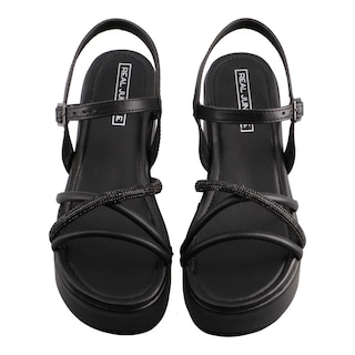 Foto 6 | Sandalia Real Jungle 5306 Negro Dama Casual Tacon Ancho Bajo Talla 23 A 26 E