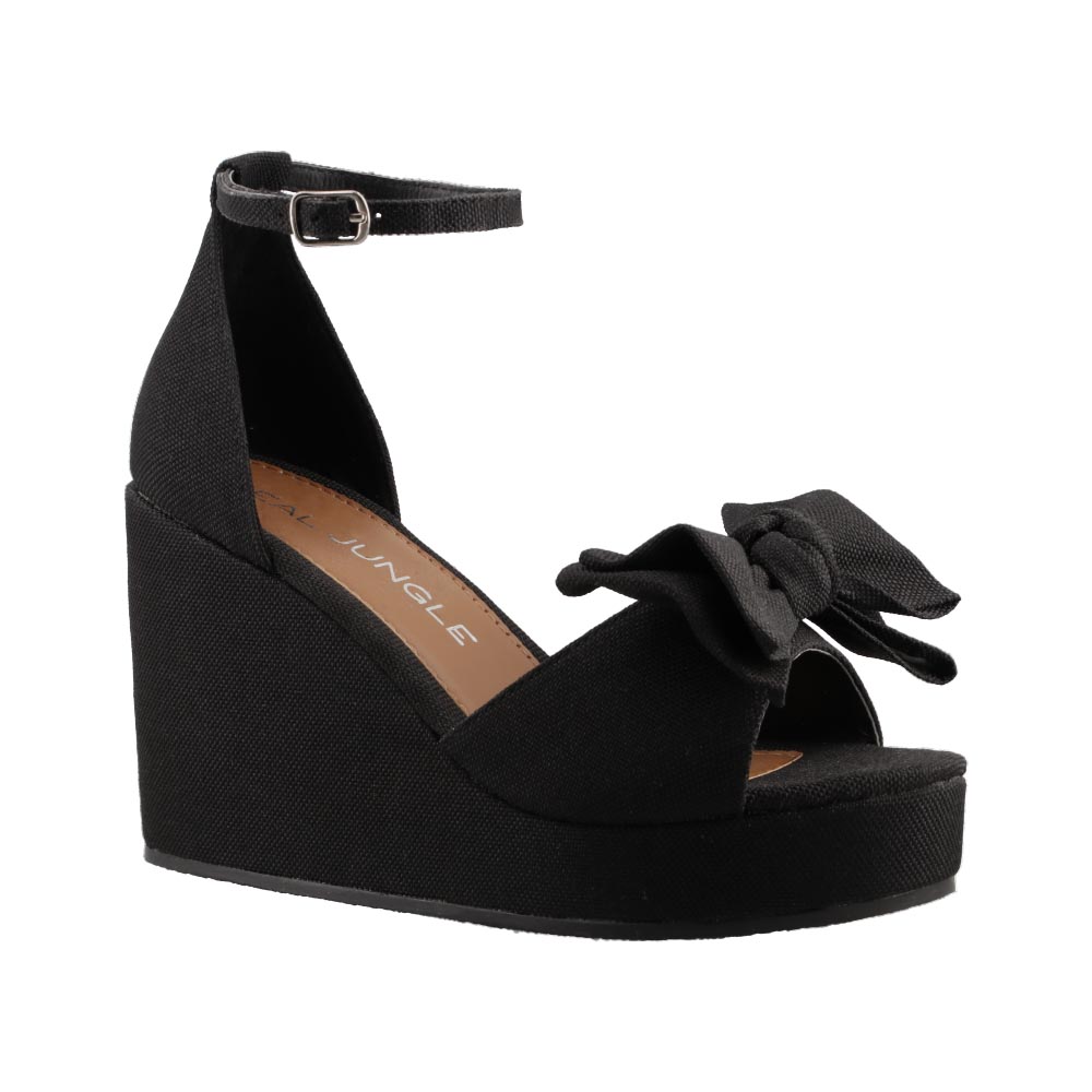 Foto 2 | Sandalias Real Jungle	21909 Negro Plataforma Dama Casual Talla 23 A 26 E