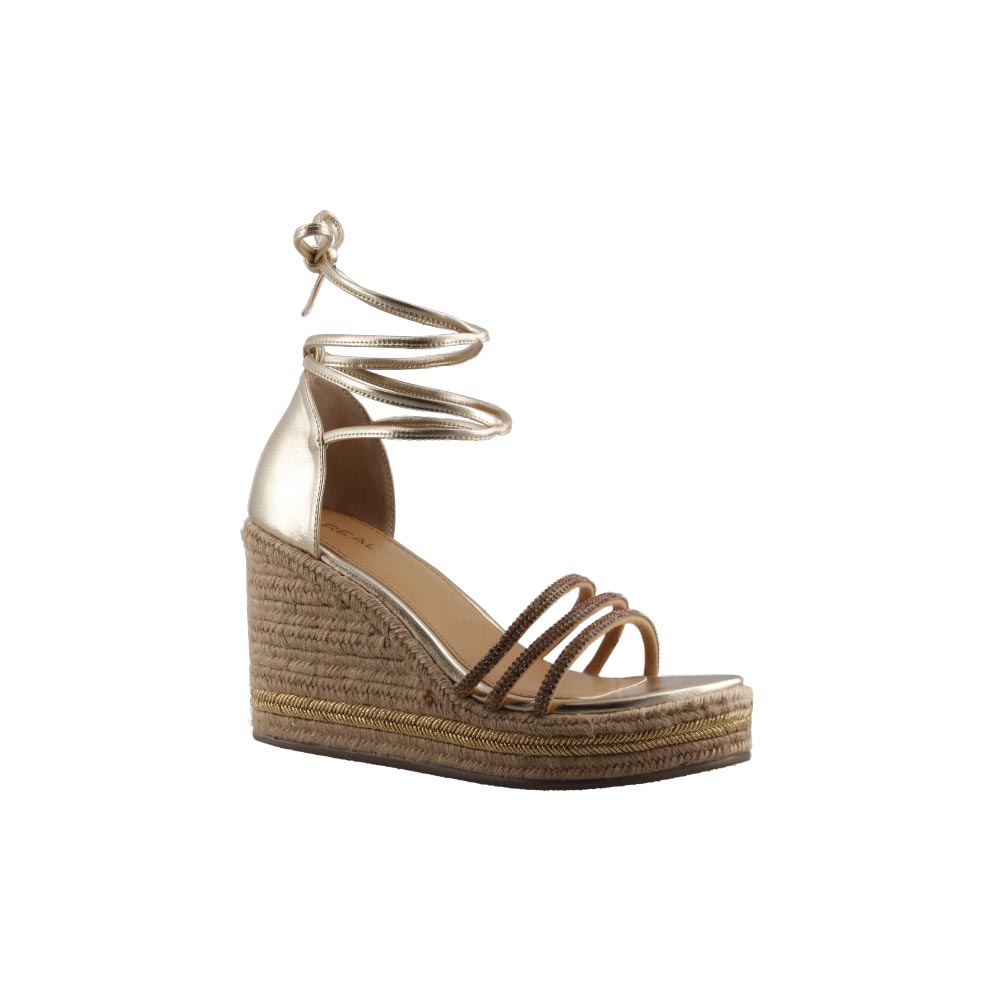 Foto 3 pulgar | Sandalias Real Jungle	21908 Platina Plataforma Dama Casuales Talla 23 A 26 E