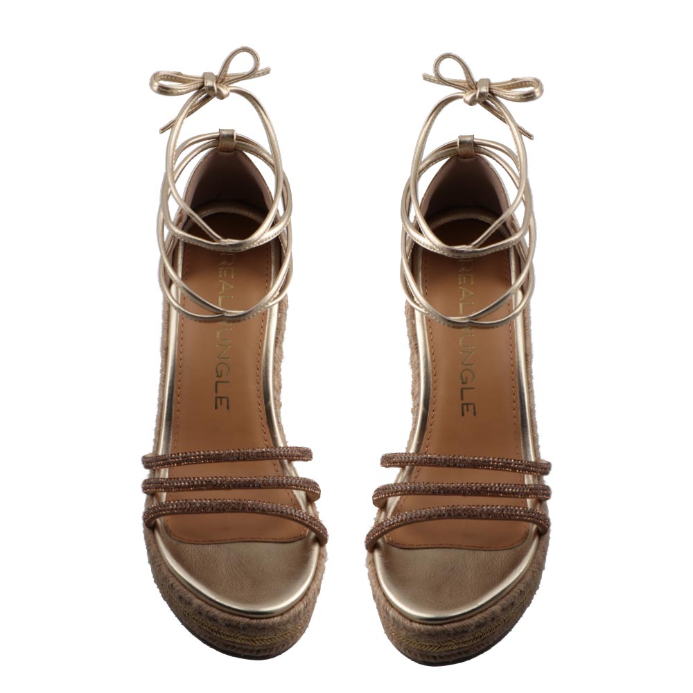 Foto 7 pulgar | Sandalias Real Jungle	21908 Platina Plataforma Dama Casuales Talla 23 A 26 E