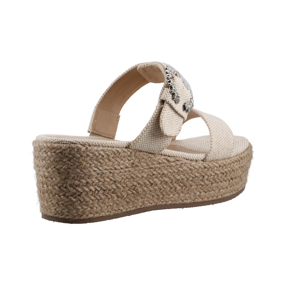 Foto 3 | Sandalias Real Jungle	12318 Natural Dama Tacon Corrido Plataforma Talla 23 A 26 E