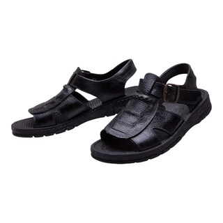 Foto 4 | Sandalias Calzado Watanabe Color Negro Tipo Piel Soporte Tobillo