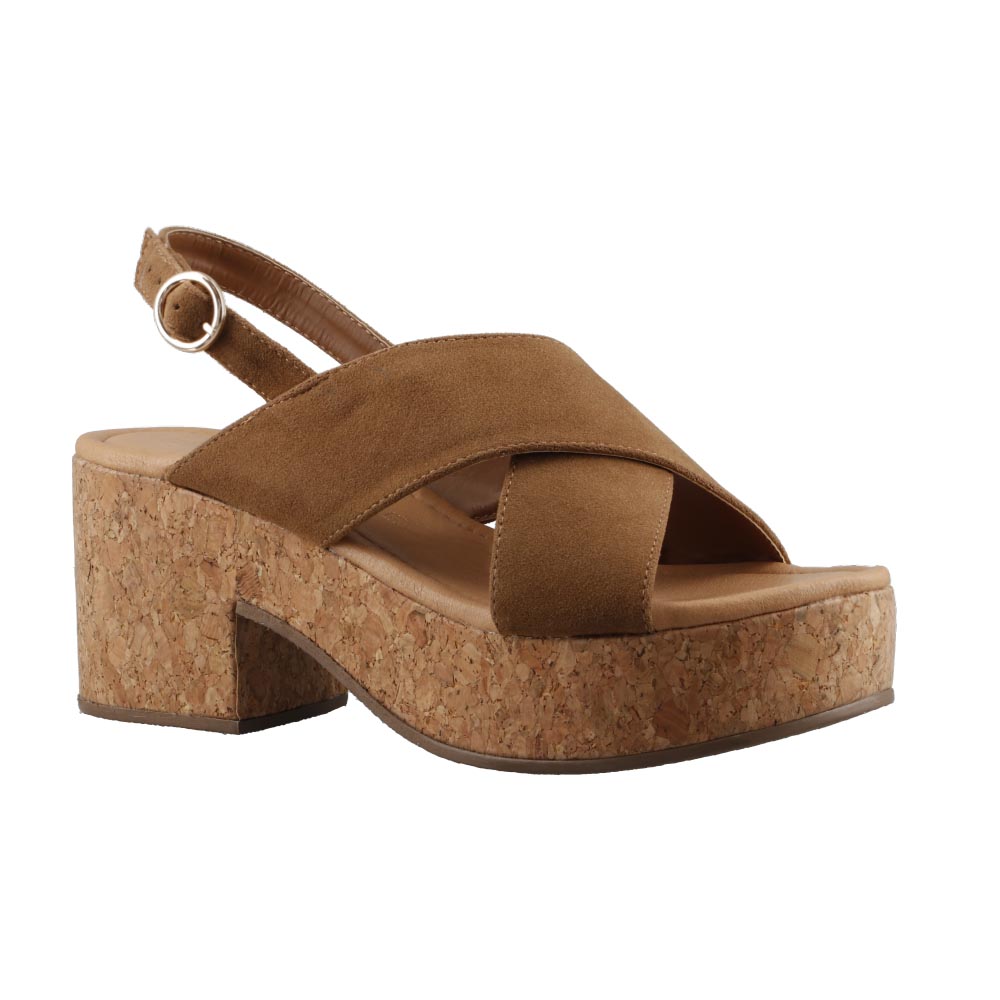 Foto 3 pulgar | Sandalia Real Jungle 28200 Camel Sandalia De Vestir Dama Tacón Bajo Ancho Talla 23 A 26 E