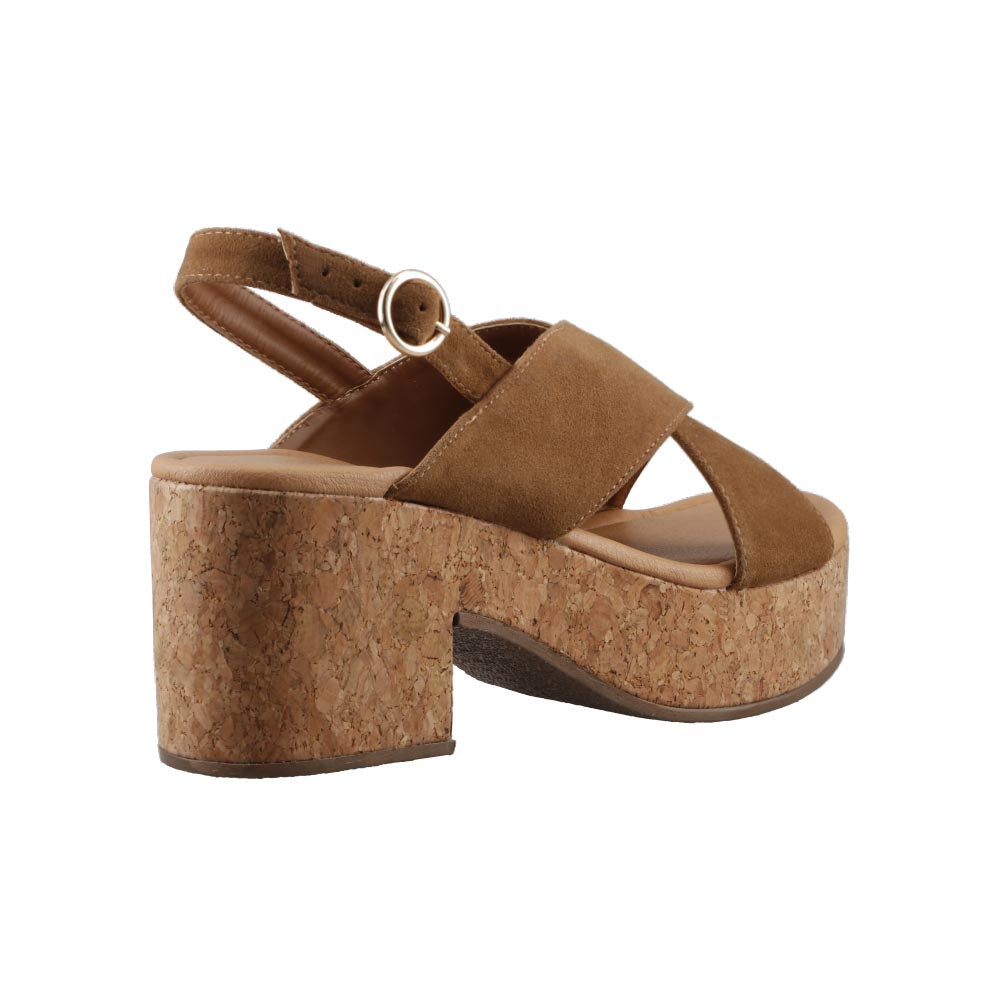 Foto 4 pulgar | Sandalia Real Jungle 28200 Camel Sandalia De Vestir Dama Tacón Bajo Ancho Talla 23 A 26 E