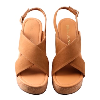 Foto 6 | Sandalia Real Jungle 28200 Camel Sandalia De Vestir Dama Tacón Bajo Ancho Talla 23 A 26 E