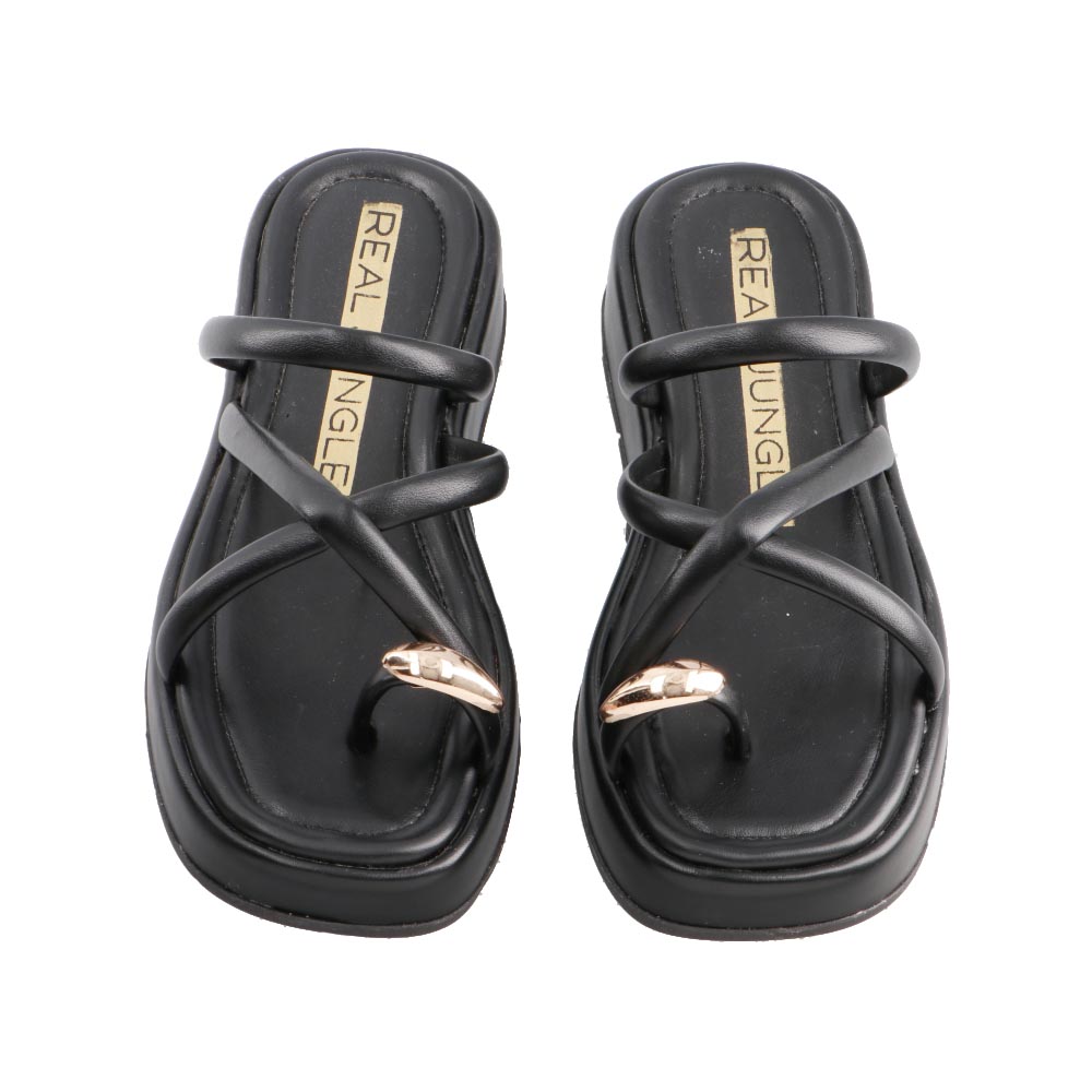 Foto 7 pulgar | Sandalia Real Jungle 2004 Negro Dama Casual Piso Talla 23 A 26 E