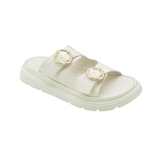 Foto 1 | Sandalia Para Mujer Doble Hebilla Casual Moda Color Late Beige