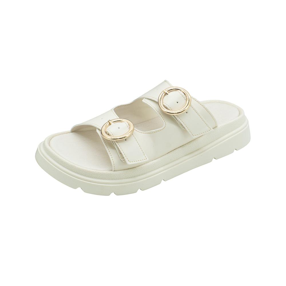 Foto 6 pulgar | Sandalia Para Mujer Doble Hebilla Casual Moda Color Late Beige