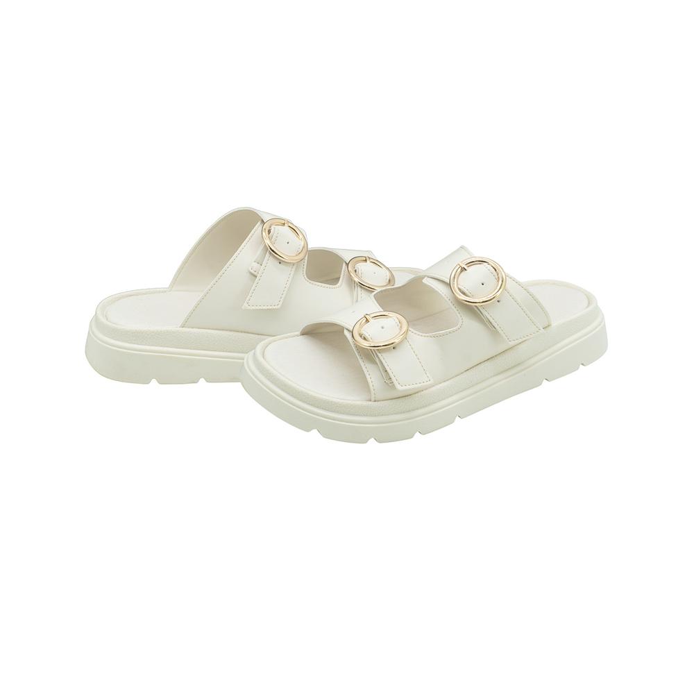 Foto 7 pulgar | Sandalia Para Mujer Doble Hebilla Casual Moda Color Late Beige