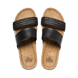 Foto 2 | Sandal Reef Cushion Vista Hi Con Trenza Negra Para Mujer, Talla 5 - Venta Internacional.